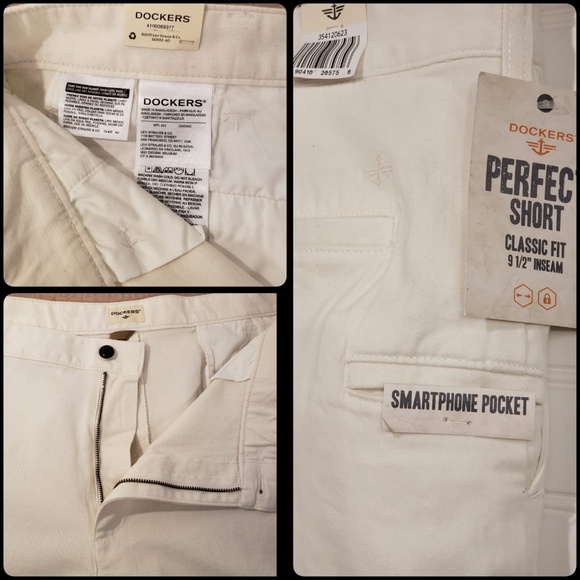 Dockers Golf Shorts Off White - Picture 4 of 4